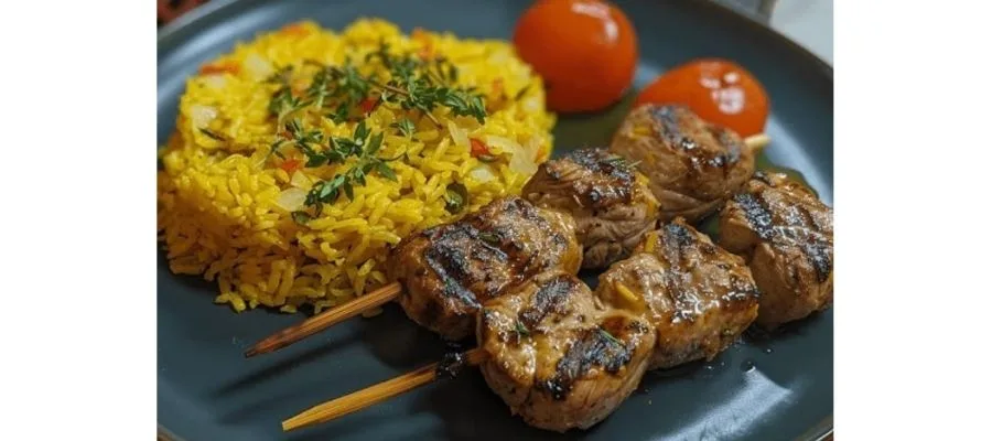 پخت جوجه کباب حلزونی در فر